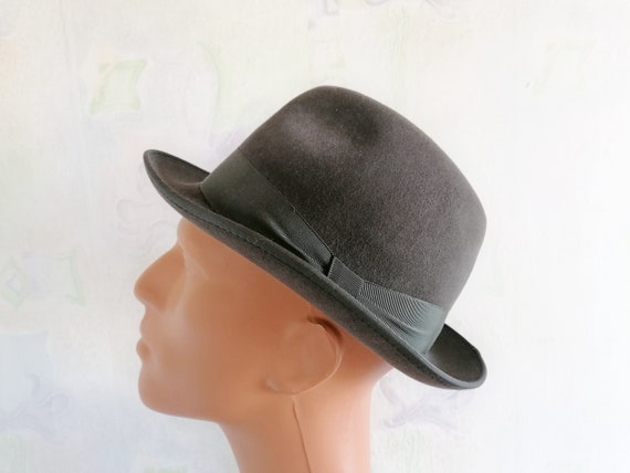 Vintage Men's Fedora Hat Grey Fedora 