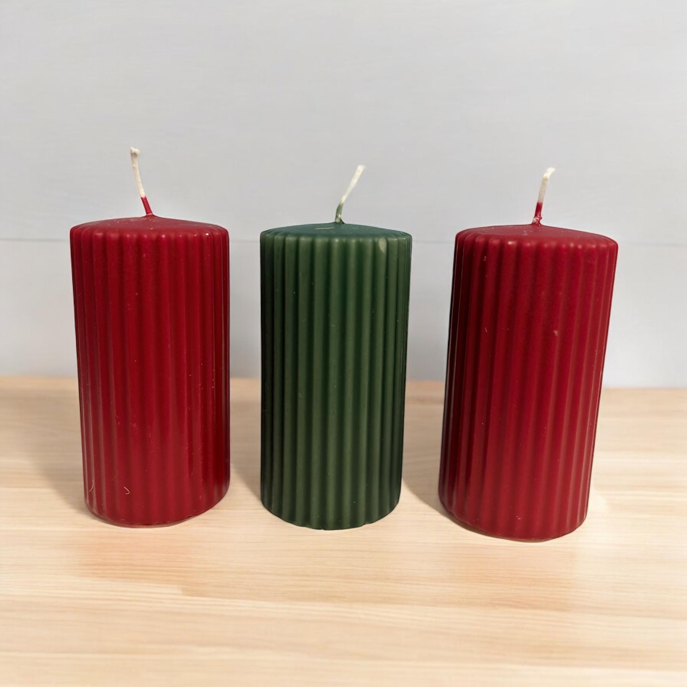 スパイラルキャンドル セラミック/ベージュ 2本セット ソイキャンドル  