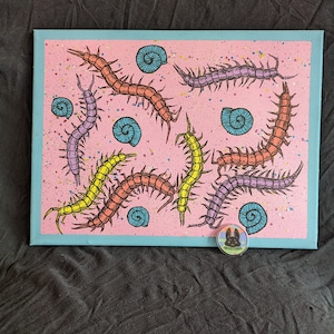 Confetti Centipedes | Original Artwork
