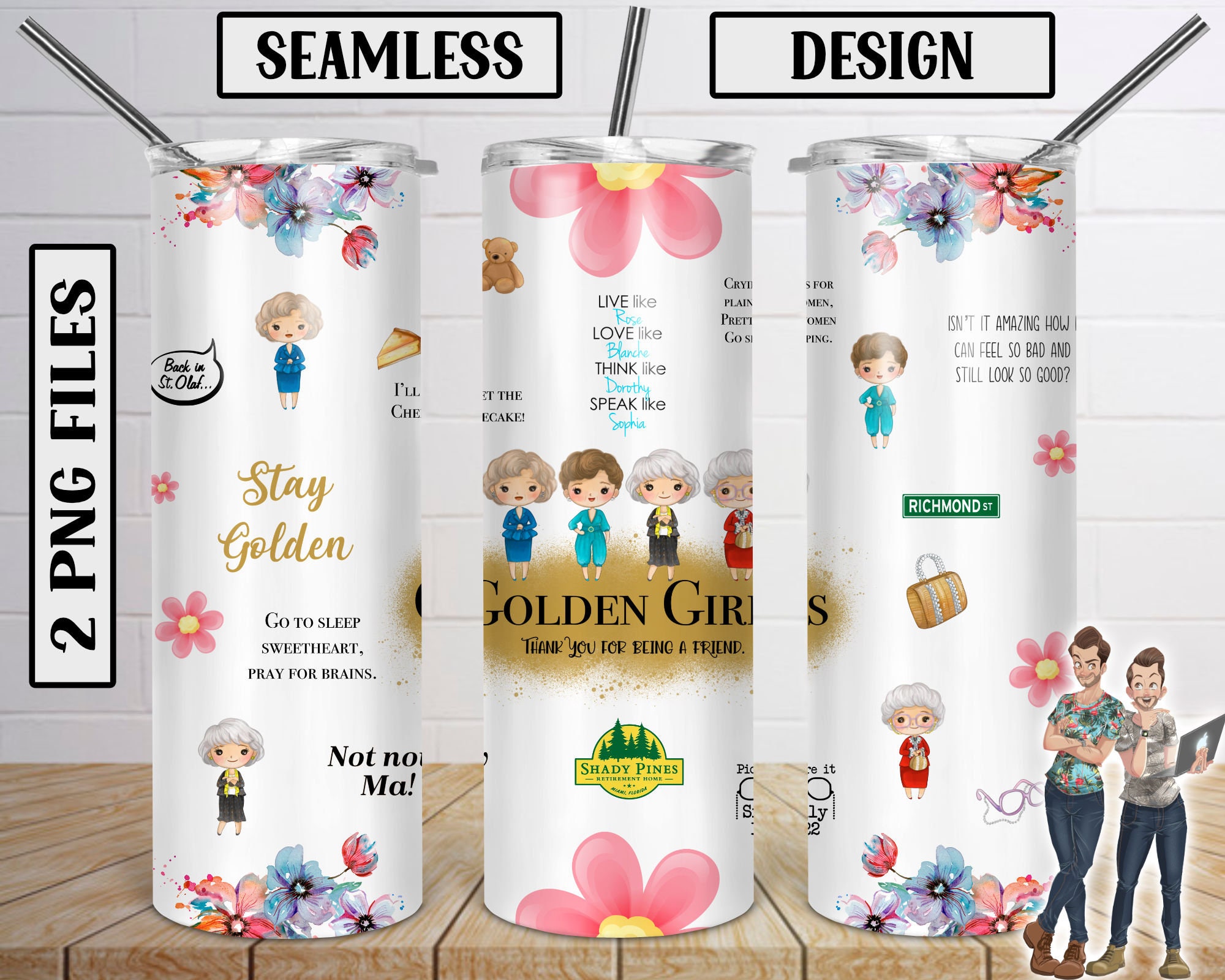 Golden Girls Tumbler  20oz Tumbler - LGH Designs Corp