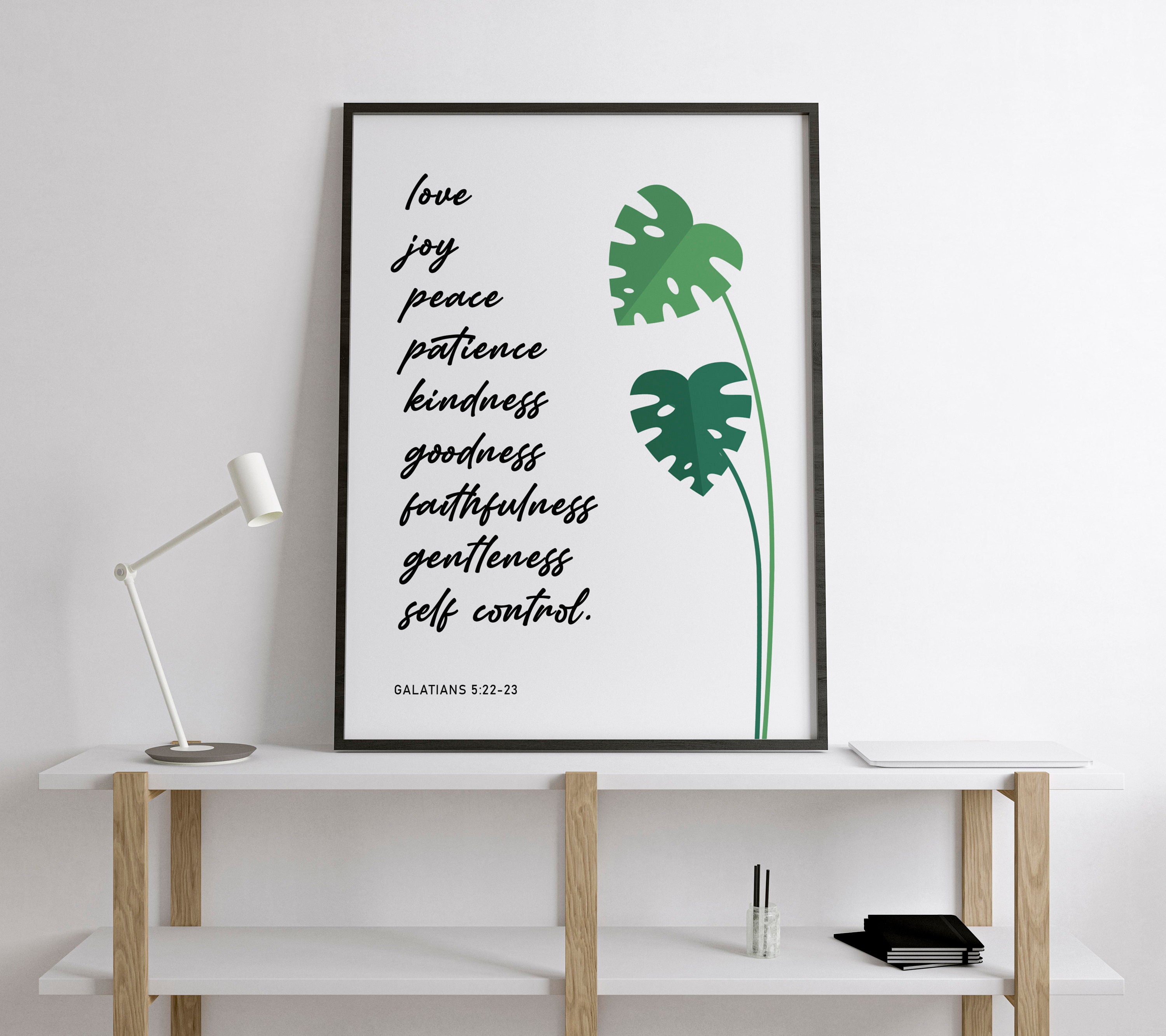 Fruit of the Spirit Wall Art Printable Sign Galatians 5 22 ...