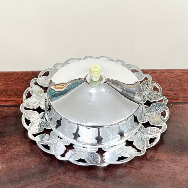 Glass Butter Dish Art Deco Etsy UK