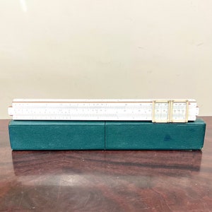 Vintage PIC Zwei-Fenster-Rechenregel mit Box Made in England TH Stuart Ltd of London