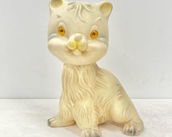 1960年代、1970年代のヴィンテージ、茶色の母鹿と子鹿の置物、レトロ