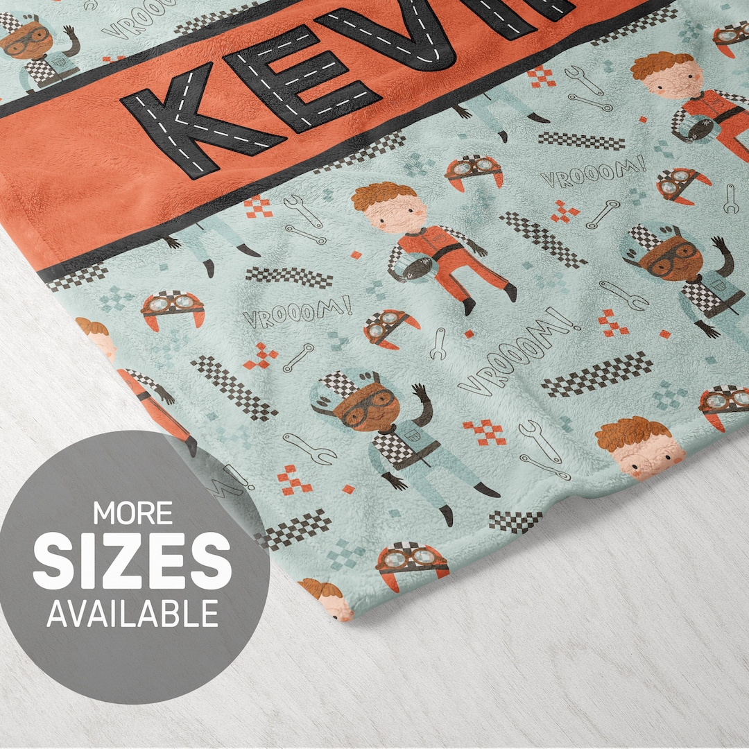 Personalized Cars Baby Blanket, Custom Plush Minky for Boys, Toddler