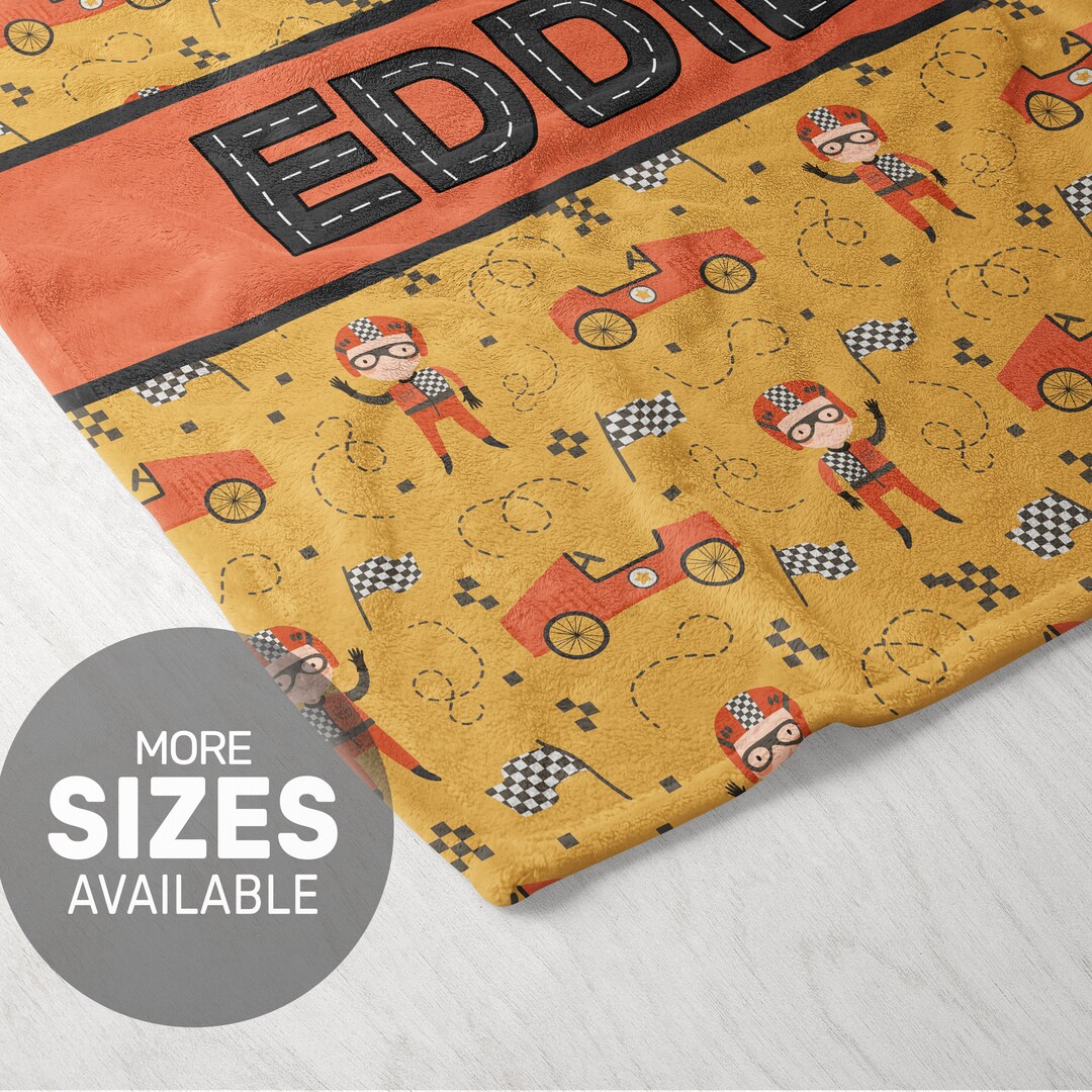 Personalized Cars Baby Blanket, Custom Plush Minky for Boys, Toddler