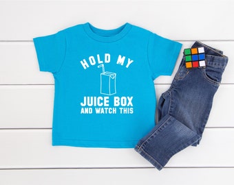 Hold My Juice Box Tee | Toddler Shirts | Toddler Boy Shirt | Toddler Girl Shirt | Funny Toddler T-Shirt | Funny Toddler Saying