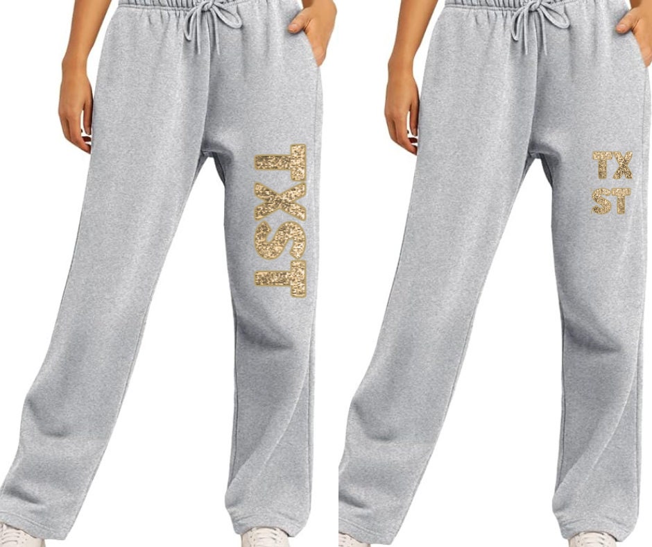 パンツ sculptor Glitter Boots Cut Sweatpants CARB-YD842-GREY-23HOL-Split-