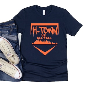 Go Astros T-shirt | Houston Baseball Shirt | Game Day Top | H-Town Baseball Game Day Shirts | Men&#39;s Astros Shirt | Women&#39;s Astros Shirt