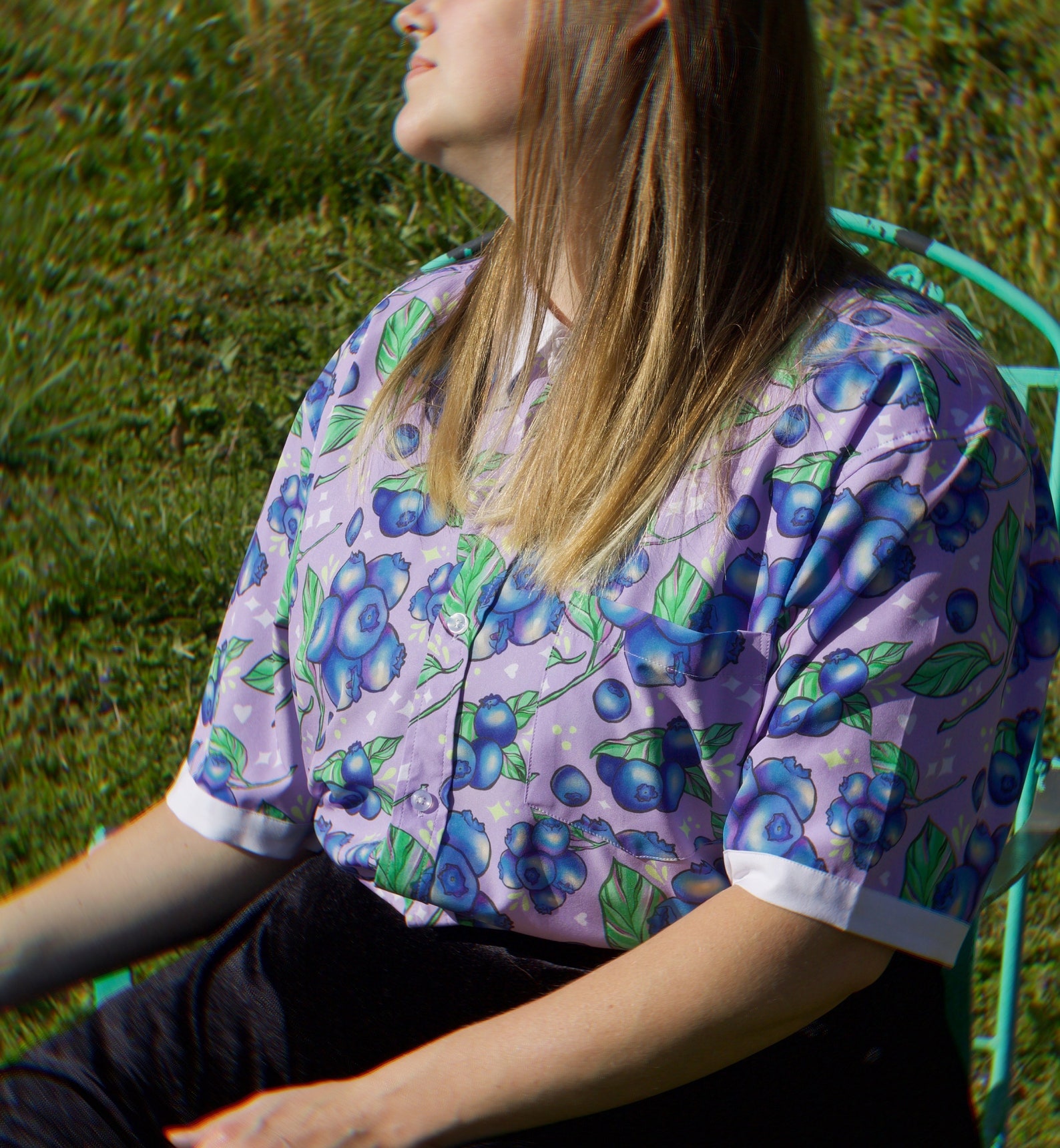Blueberry Button up Shirt - Etsy