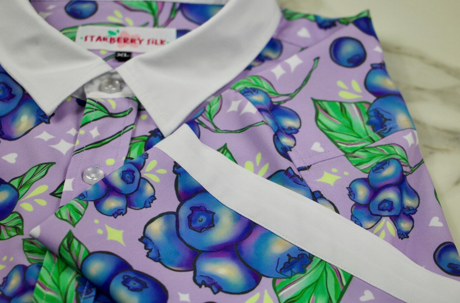 Blueberry Button up Shirt - Etsy