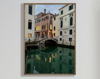 Canal and Arched Bridge in Venice Italy Fine Art Travel photography, All Occasion Gift