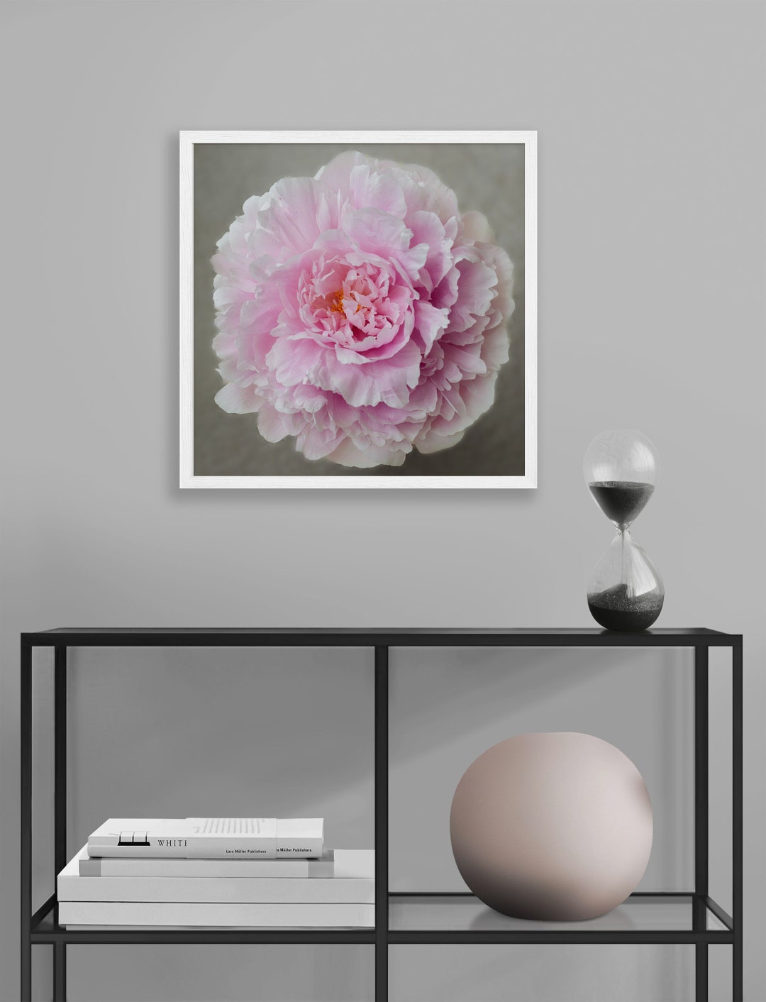 Blush Pink Peony Photography Print: Square Floral Wall Decor - Etsy