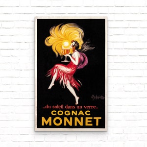 Cognac Monnet By Leonetto Cappiello Vintage Drink Advertising Poster - Art Print - Decoración de pared