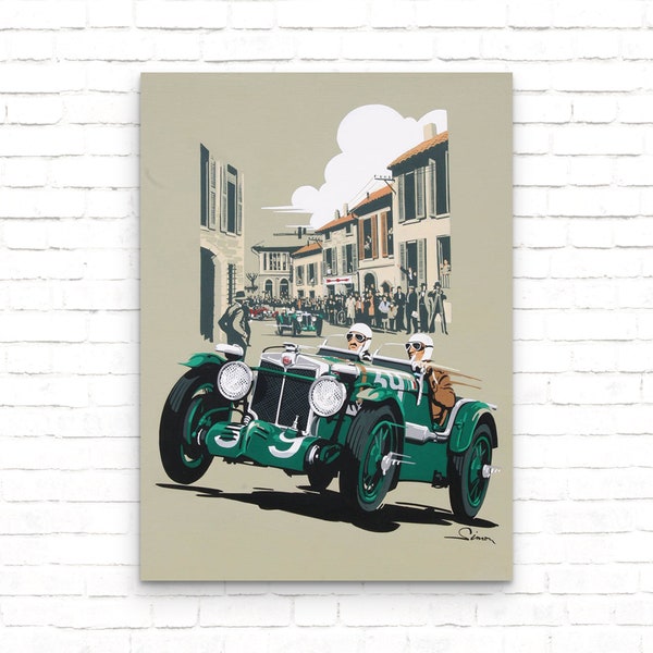 Mille Miglia 1933 Grand Prix Vintage Race Poster - Art Print - Wall Decor