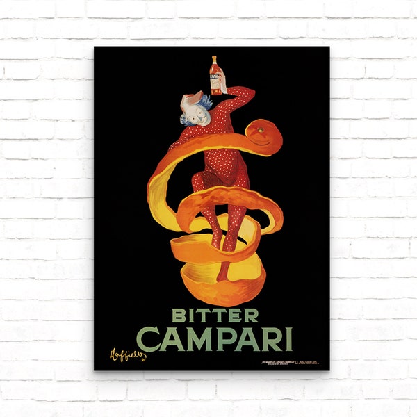 BITTER CAMPARI by Cappiello Vintage Advertising Art Poster - Art Print - Wall Decor