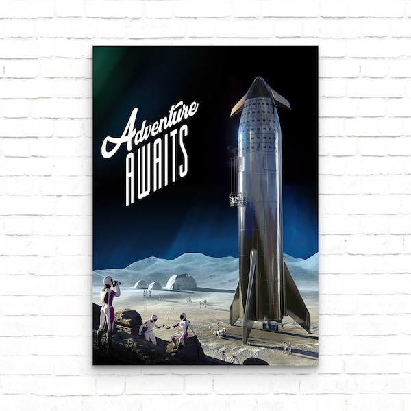 Spacex Starship Posters Etsy