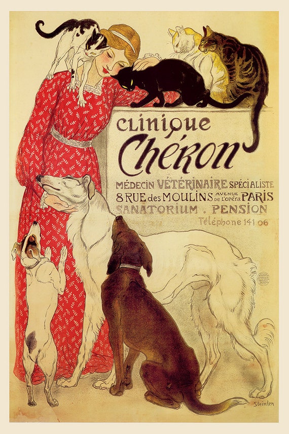 Clinique Cheron by Steinlen Vintage Art Nouveau Poster - Art Print