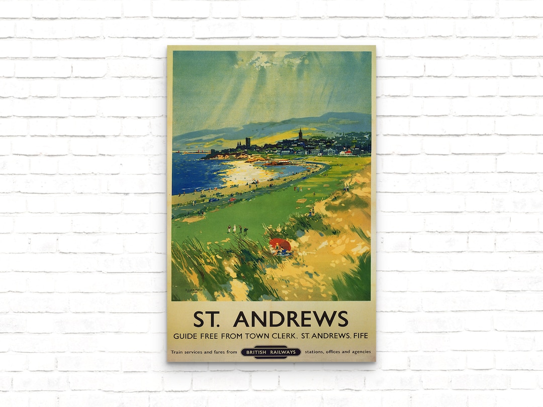 St. Andrews Golf Vintage Travel Poster - Art Print - Wall Decor - Etsy