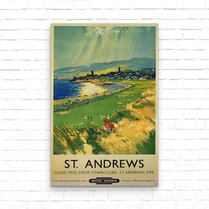 St. Andrews Golf Vintage Travel Poster - Art Print - Wall Decor