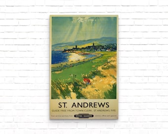 Vintage St Andrews Home of Golf LNER Railway Poster A3/A2/A1 Print - Etsy