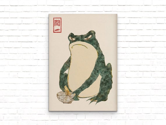 Angry Frog - Matsumoto Hoji - Vintage Japanese Woodblock Art