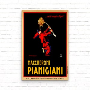 Maccheroni Pianigiani 1922 Cartel publicitario vintage - Impresión de arte - Decoración de pared