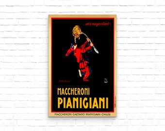 Maccheroni Pianigiani 1922 Vintage Advertising Poster - Art Print - Wall Decor