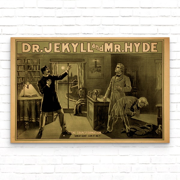 Strange Case of Dr Jekyll and Mr Hyde Vintage Theater Poster - Art Print - Wall Decor