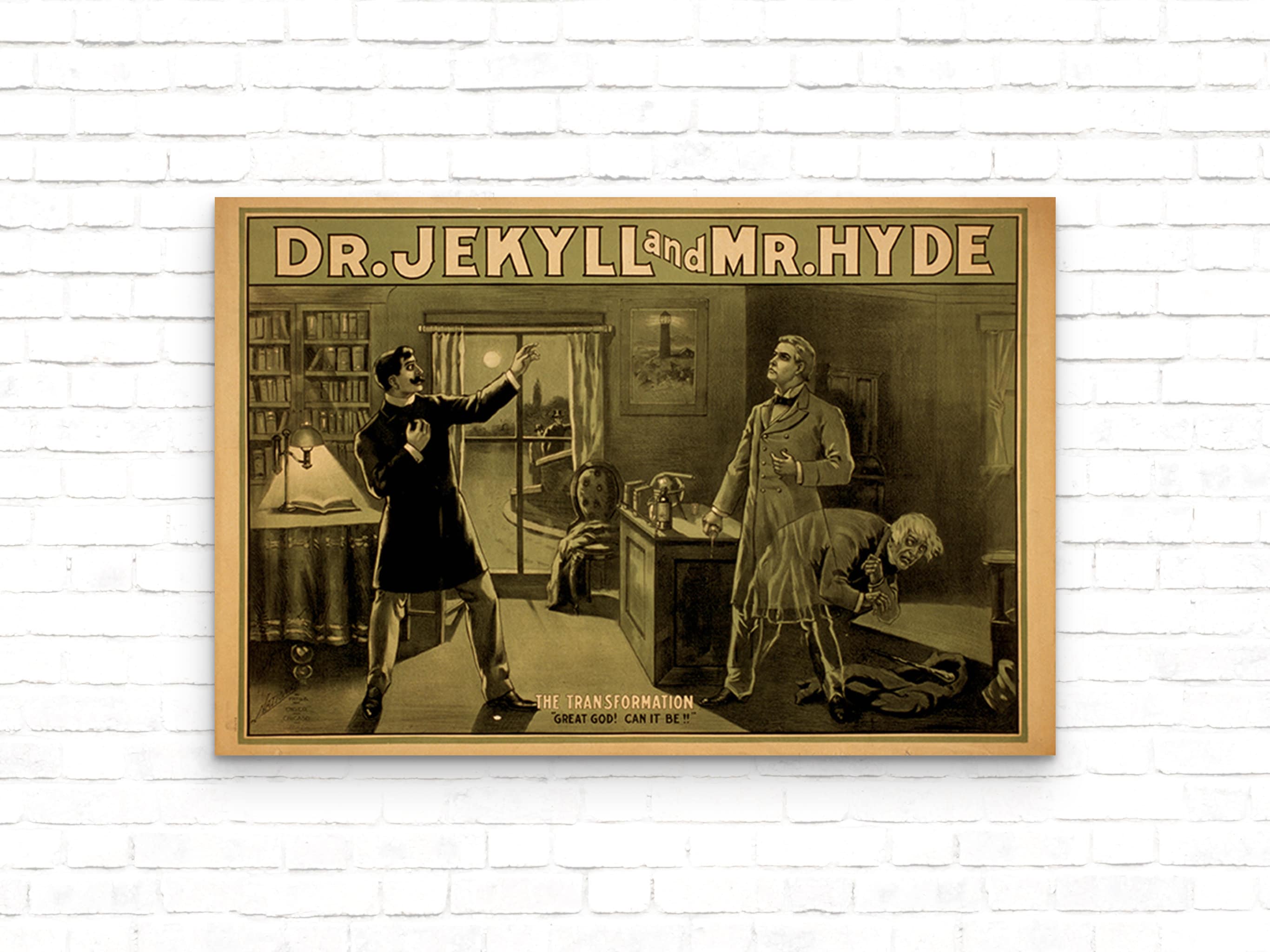 Strange Case of Dr Jekyll and Mr Hyde Vintage Theater Poster - Art
