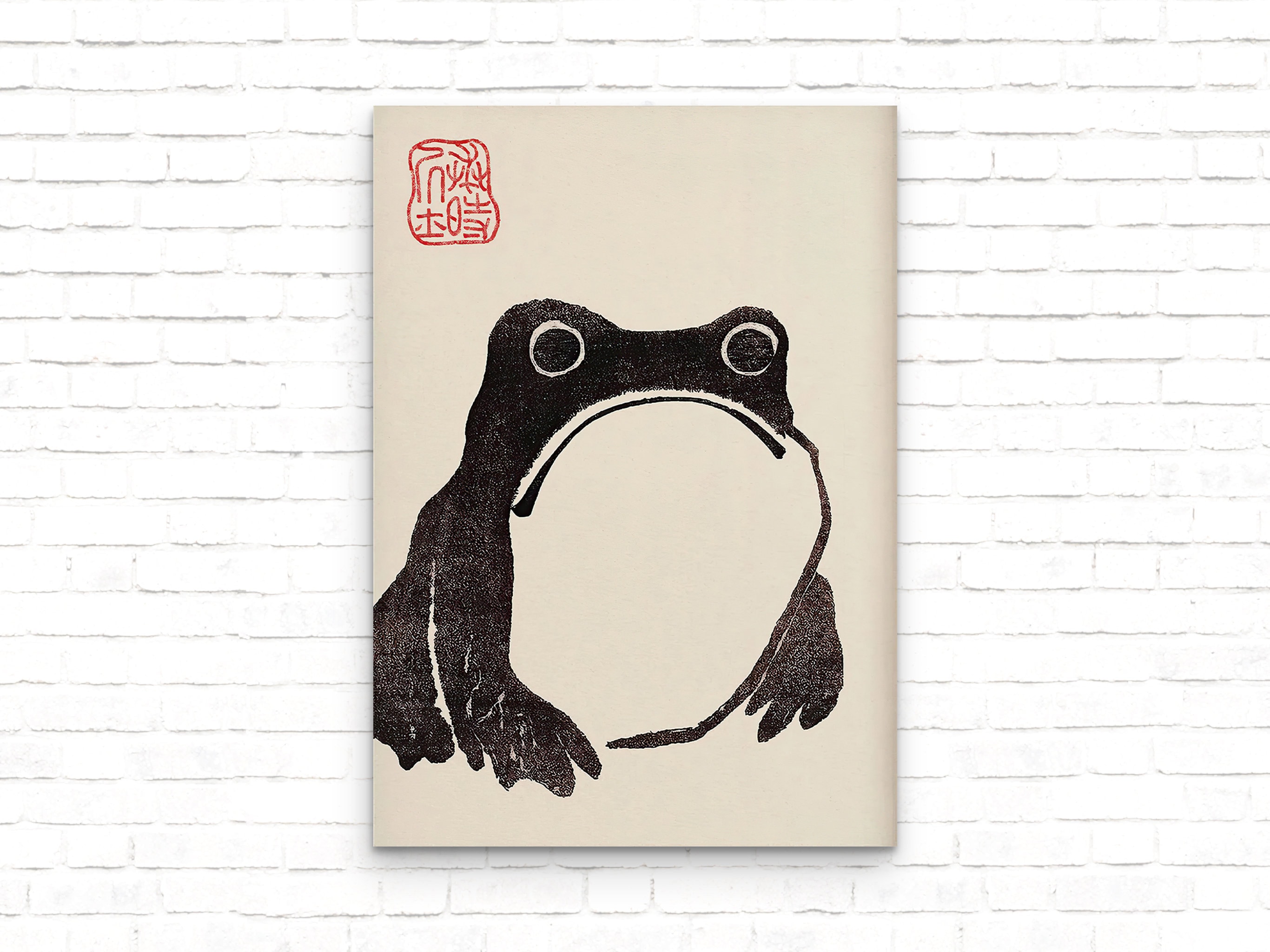 Matsumoto Hoji - Funny Sad Frog - Vintage Japanese Woodblock Art