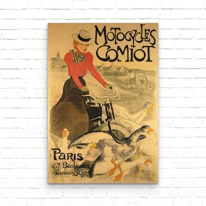 Motocycles Comiot By Théophile Alexandre Steinlen Vintage Advertising Poster - Art Print - Decoración de pared