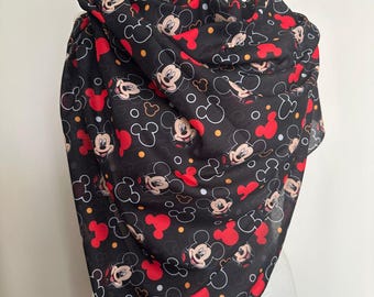 Scialle di Topolino, Sciarpa di Topolino, Sciarpa di Minnie, Sciarpa di coppia Disney, Viaggio Disney, Vacanza Disney, Regalo di compleanno per donna, Regalo per il giorno d&#39;autunno