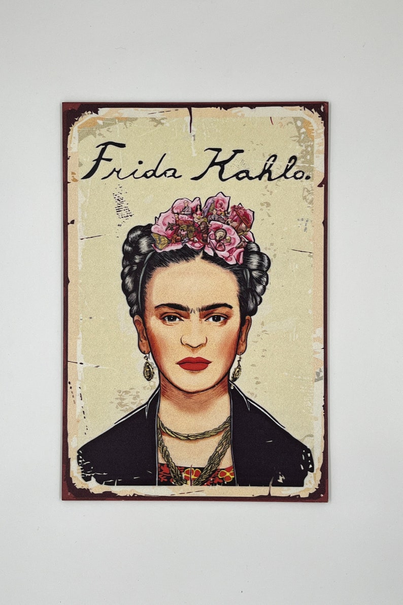 Frida Kahlo Portrait Frida Kahlo Wall Art Frida Kahlo Wooden Etsy