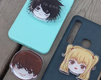 Cute anime phone grips | chibi phone grips | notebook of death babies | weeb accessories | kawaii phone grip | anime gift | weeb gift
