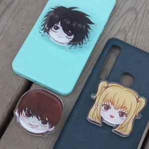 Niedliche Anime Handygriffe | chibi Handy Textil | Notizbuch der Totenbabys | Web Accessoires | kawaii Handygriff | Anime Geschenk | Webgeschenk