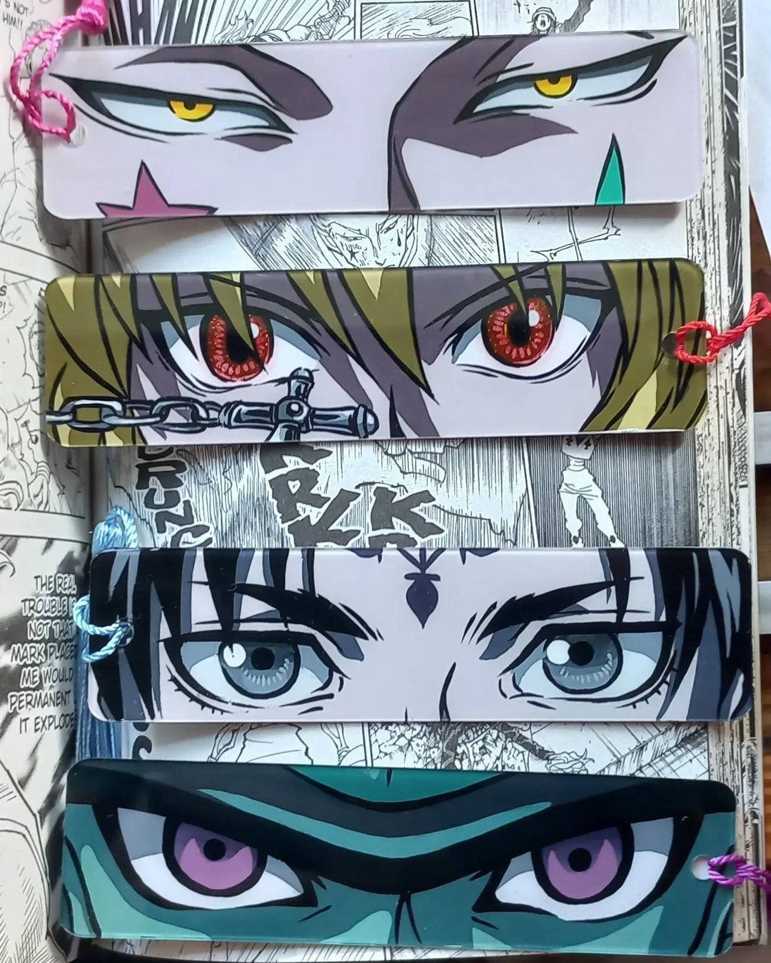 Anime Bookmarks Hand Painted Bookmarks Anime Etsy