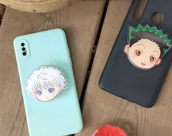 Poignées de téléphone anime mignon | chasseurs de chibi | Poignée pour téléphone kawaii | cadeau animé | cadeau web | accessoires web | cadeau pour fan d'anime