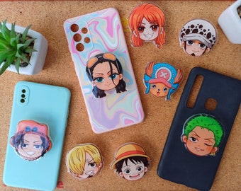 Pirate anime phone grips | cute anime phone grips | chibi nakama | kawaii phone grip | weeb accessories | op