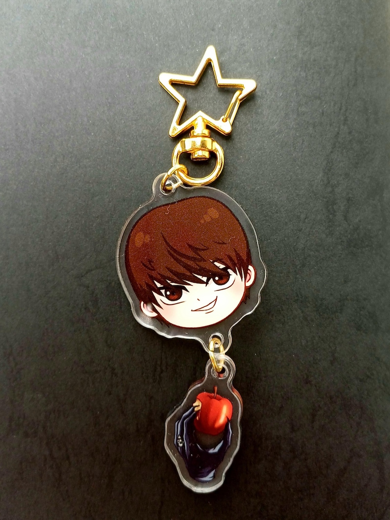 Cute Anime Acrylic Keychains | Death Anime Charm - Etsy