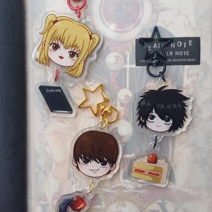 Niedliche Anime Acryl Schlüsselanhänger | Tod Anime Charme
