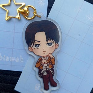 cute titan killer anime acrylic Keychain | aot lev1