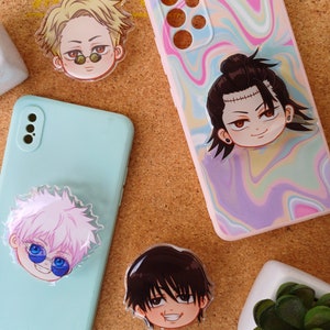Cute anime phone grips | chibi sorcerers | first years jutsu | jjk phone charm | jjk phone grip | season 2