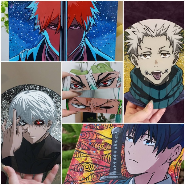 Peinture sur verre personnalisée, peinture sur verre anime personnalisée