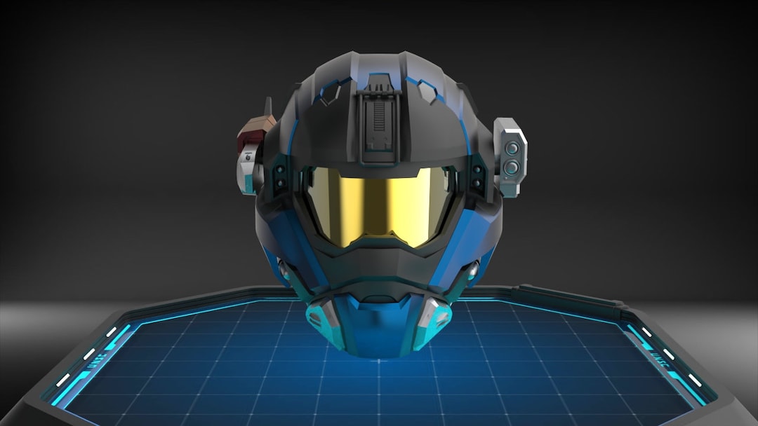 Commando Helmet Halo Reach 3D Print Files Etsy