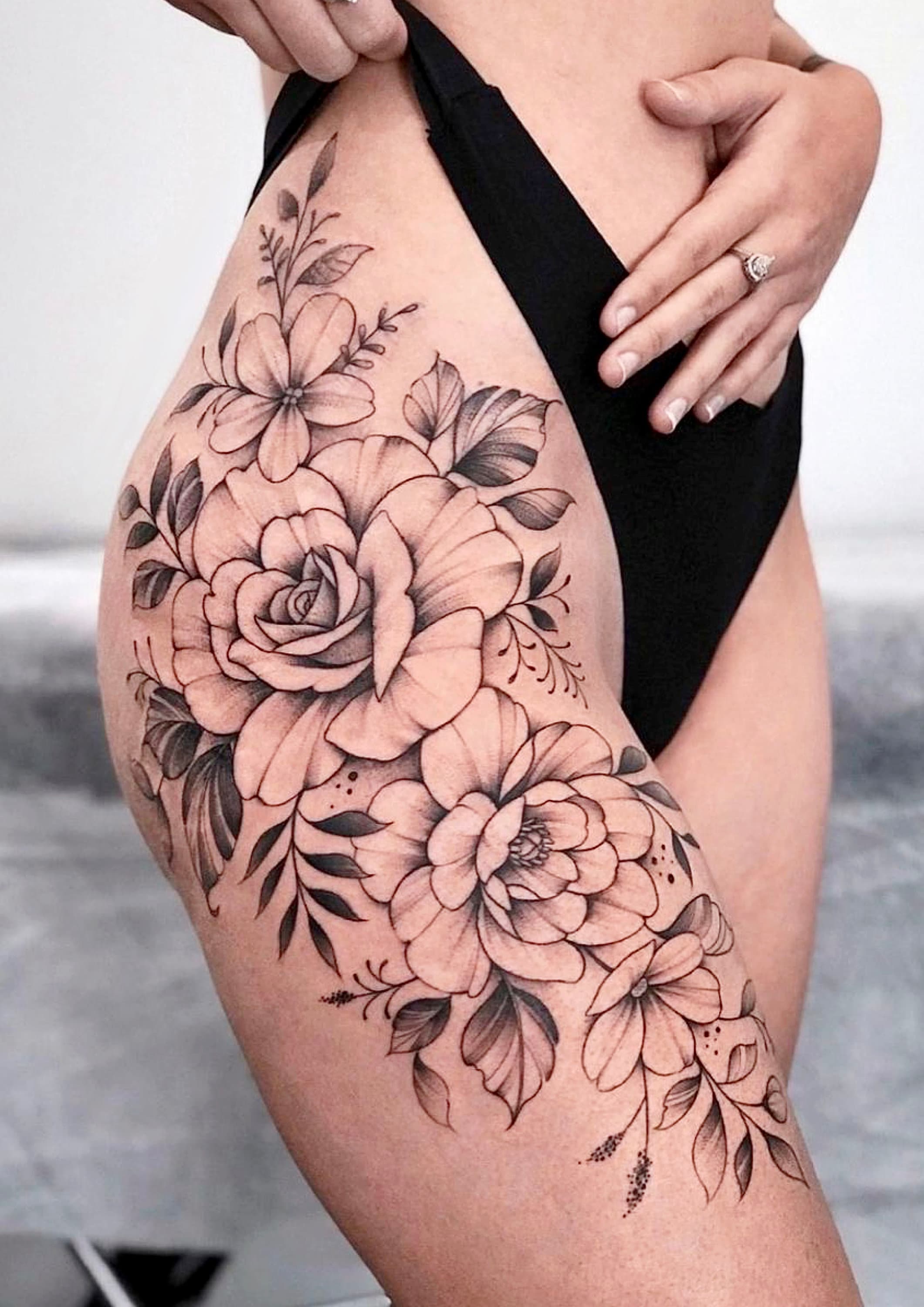Flower Tattoos on Side of Body: Soft & Sensual