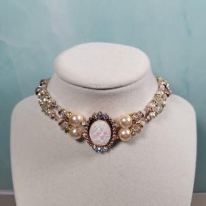Halloween Costume, Bridal Necklace, Handmade necklace, Beaded Necklace, Princess choker
