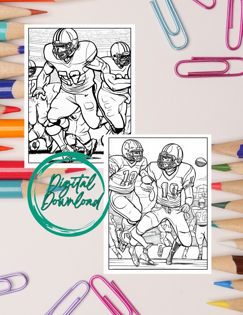 Football Coloring Activity - Etsy