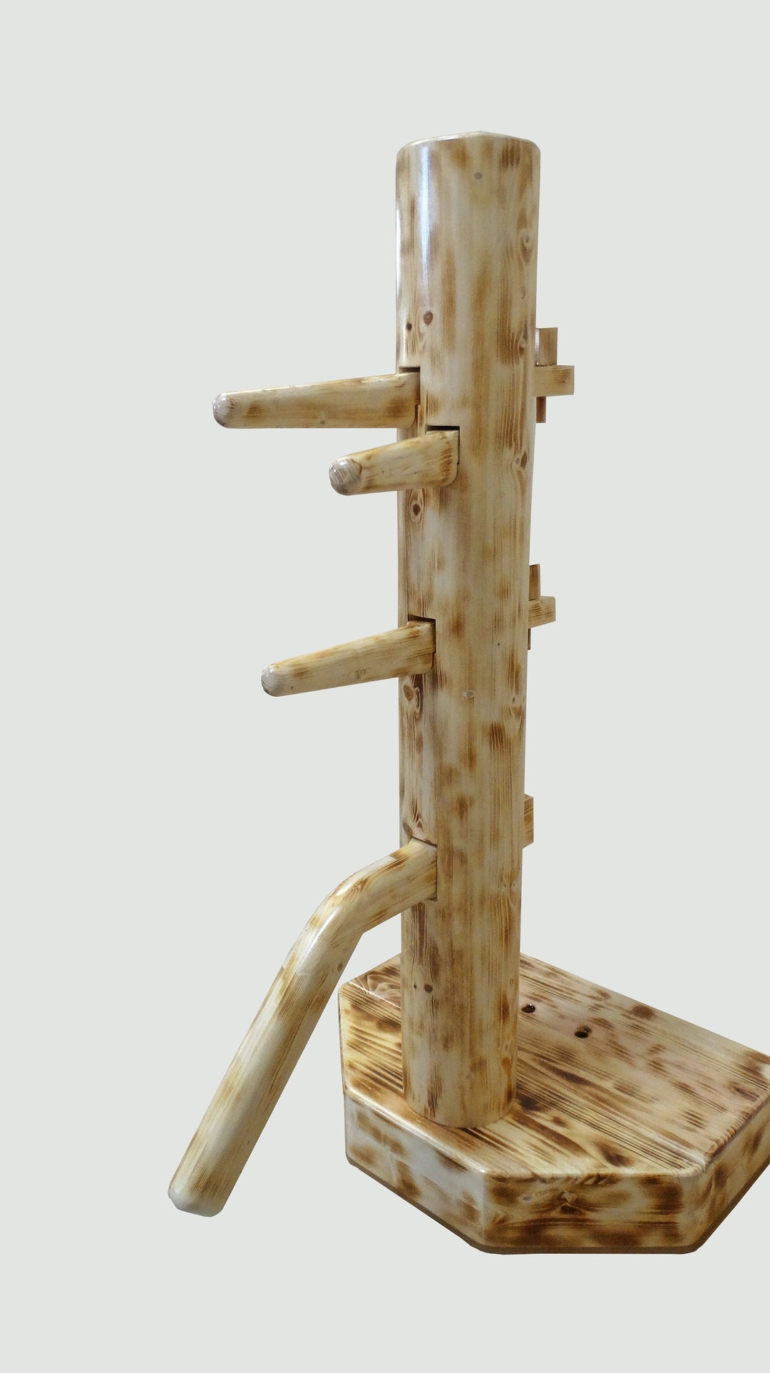 Manichino Wing Chun In Legno Con Base E Baule – Artigianale, Personalizzabile, Realizzato Uno A Uno, Misure Standard Con Personalità Unica