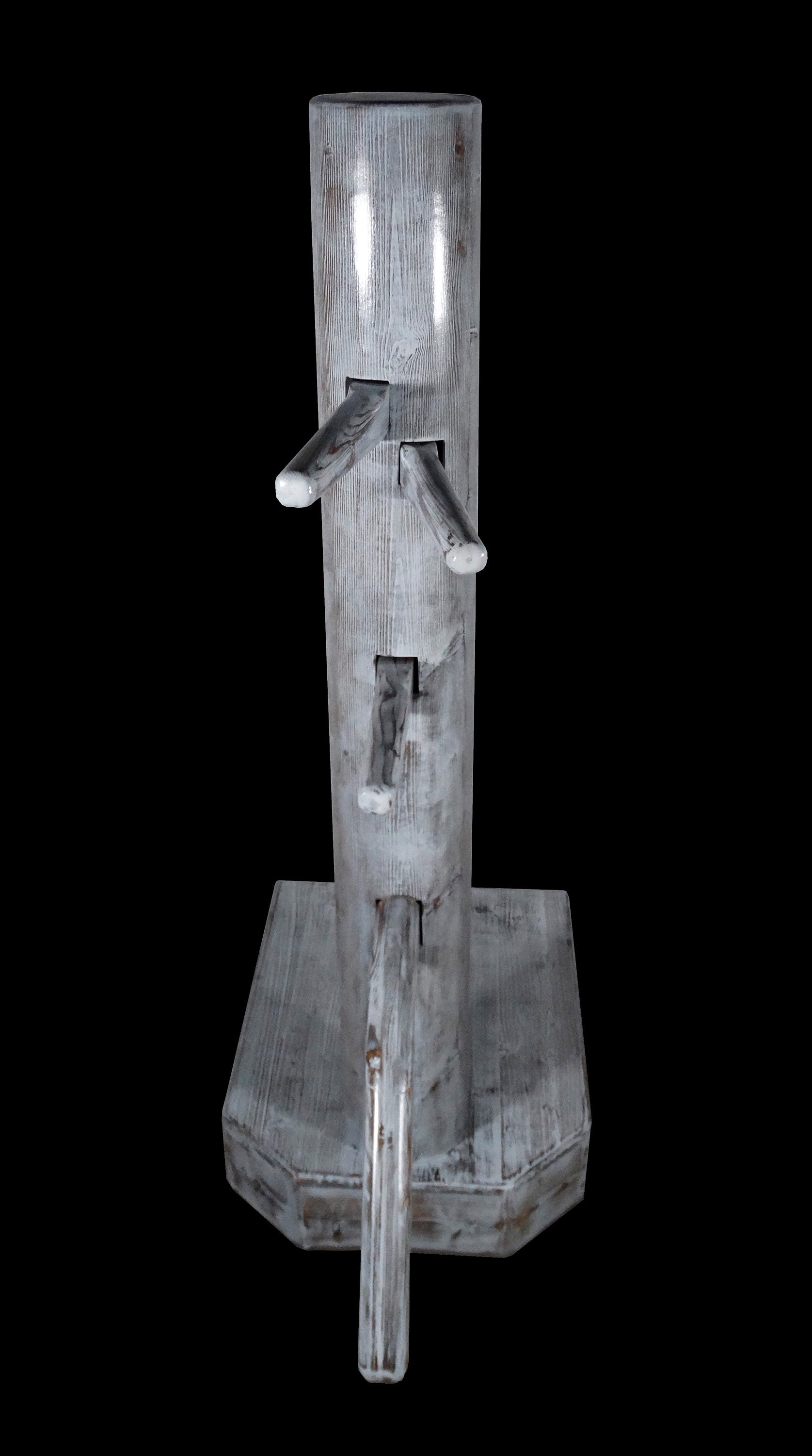 Wing Chun Wooden Dummy Con Base Chiusa - Manichino Allenamento Arti Marziali In Legno Di Pino - Foto 9